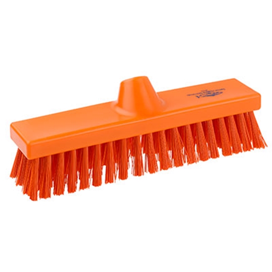 Picture of HILLBRUSH B1745 280MM ORANGE VERY STIFF DECK SCRUB